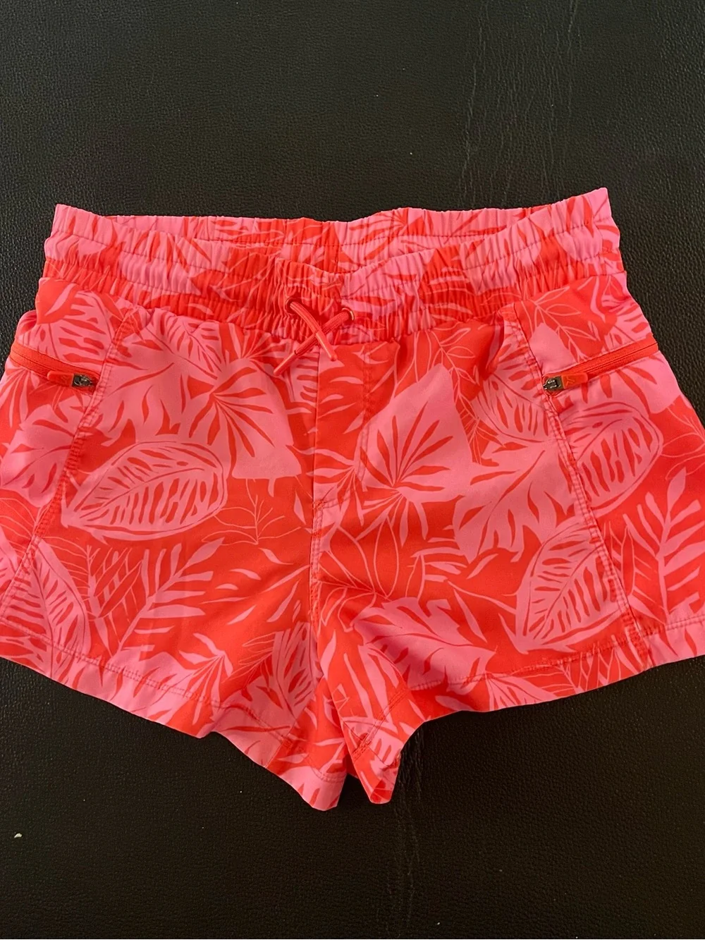 Old Navy Coral Pink Tropical Print Swim Shorts